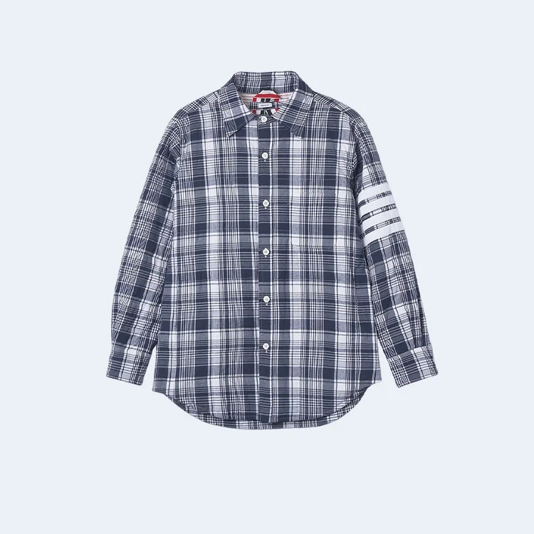 톰브라운 마드라스 4바 셔츠 자켓