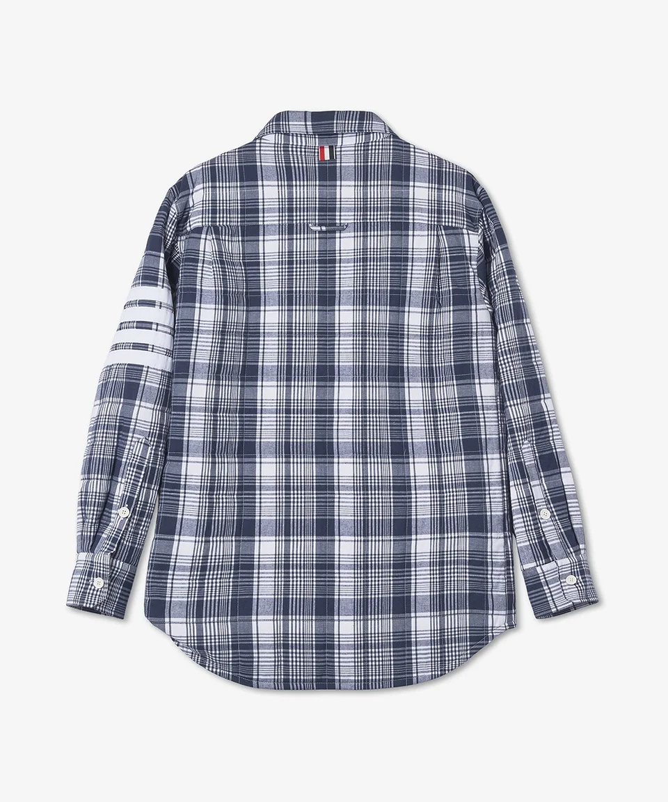 톰브라운 마드라스 4바 셔츠 자켓