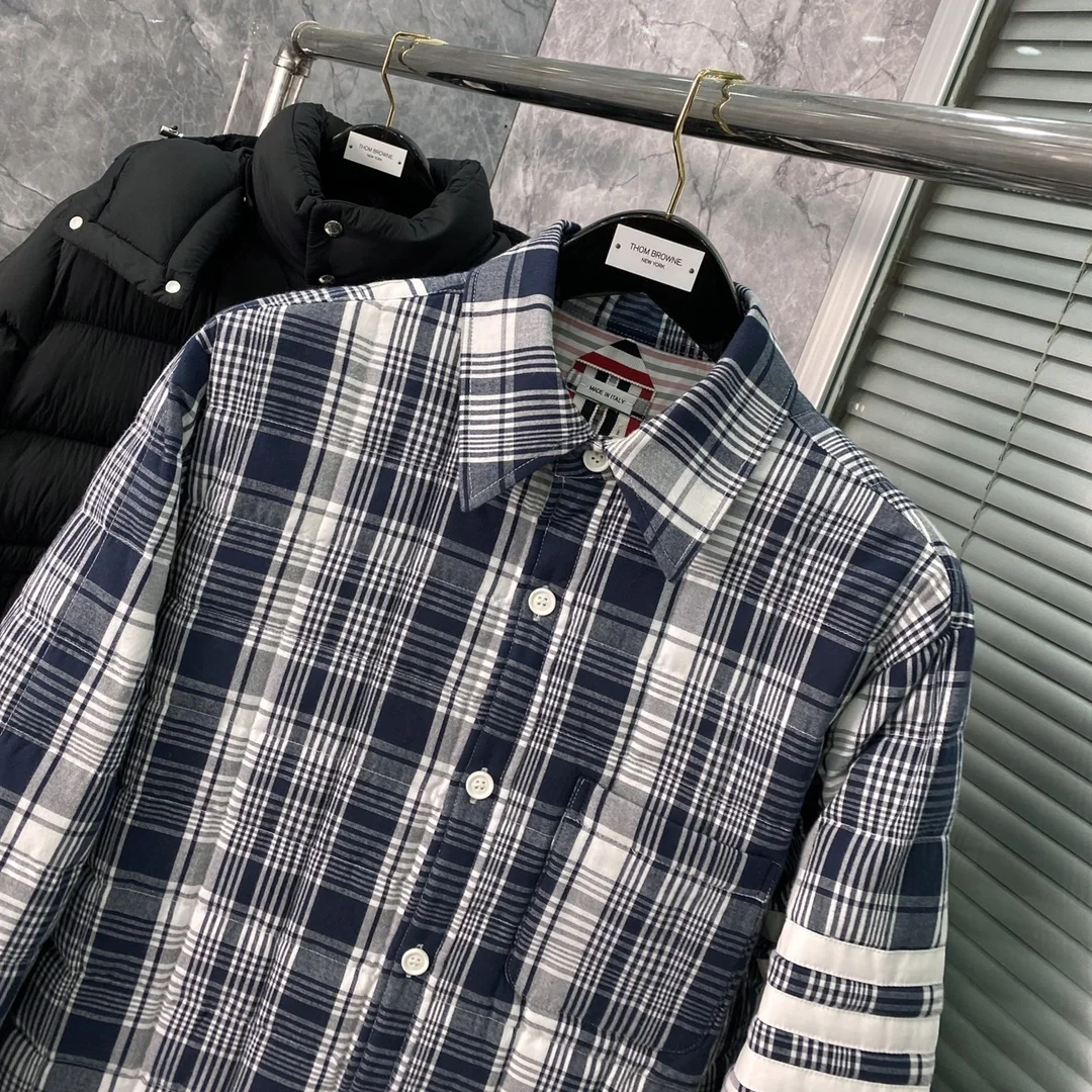 톰브라운 마드라스 4바 셔츠 자켓