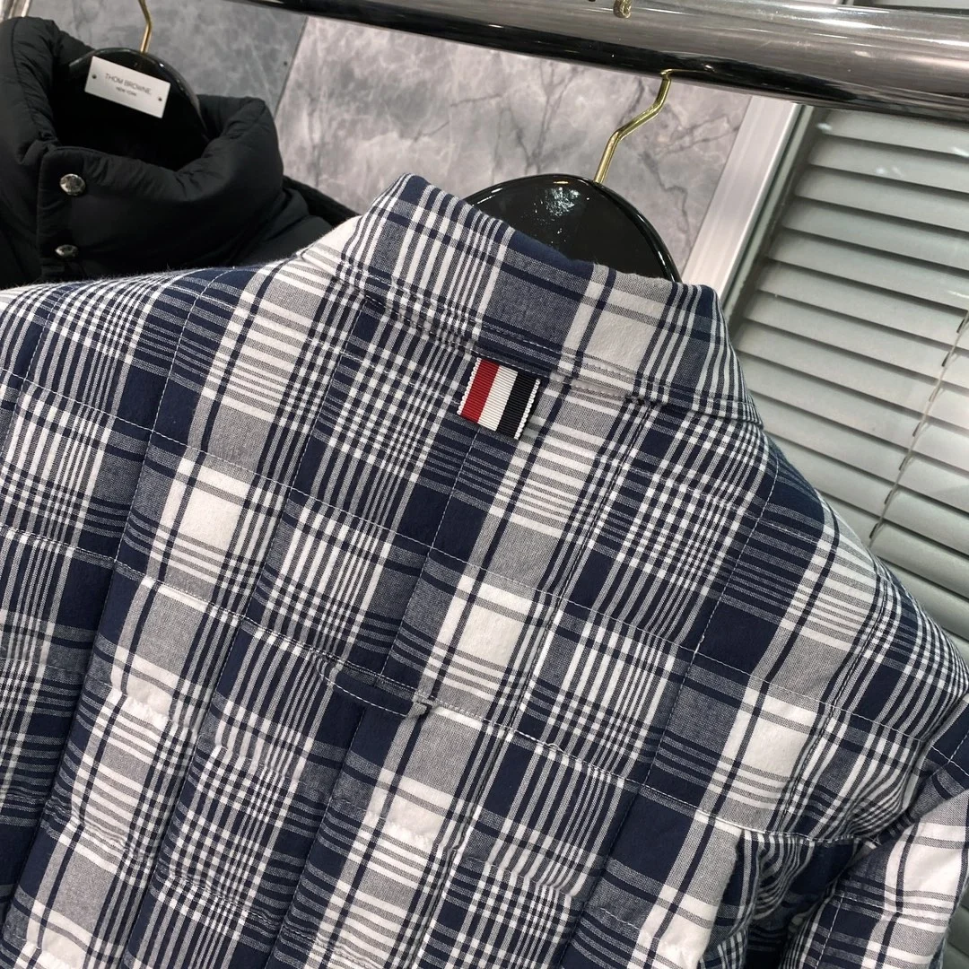 톰브라운 마드라스 4바 셔츠 자켓