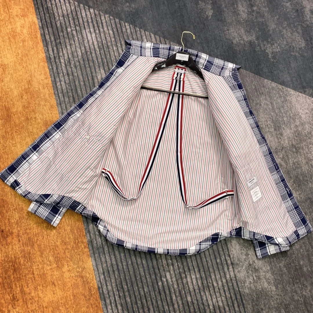 톰브라운 마드라스 4바 셔츠 자켓