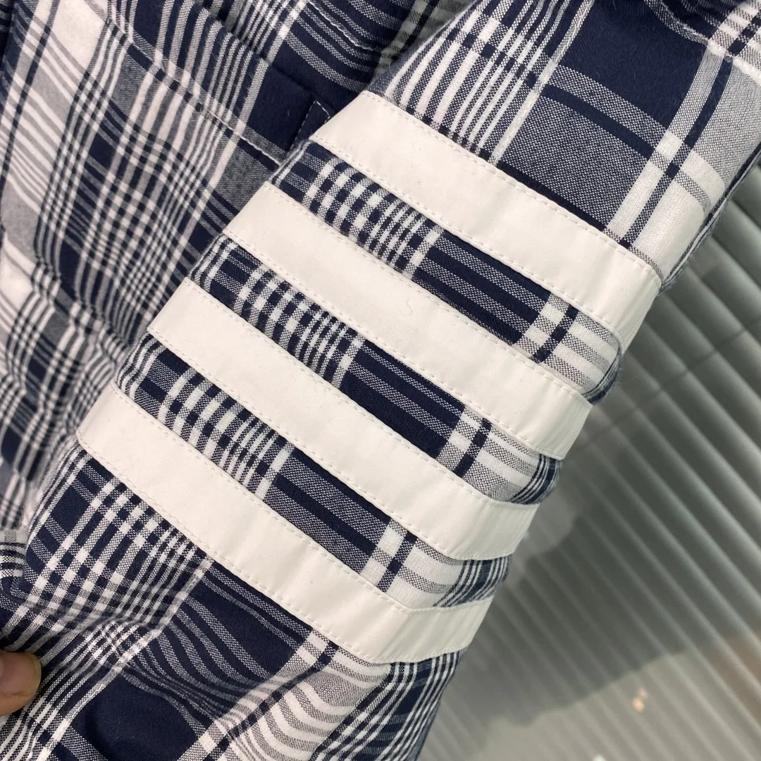 톰브라운 마드라스 4바 셔츠 자켓