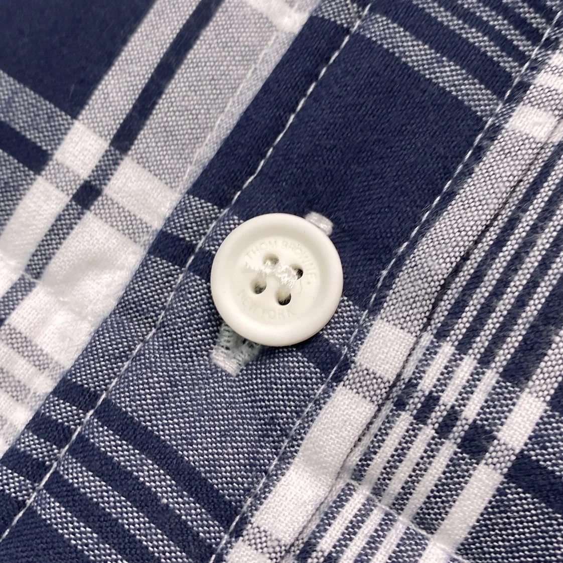 톰브라운 마드라스 4바 셔츠 자켓