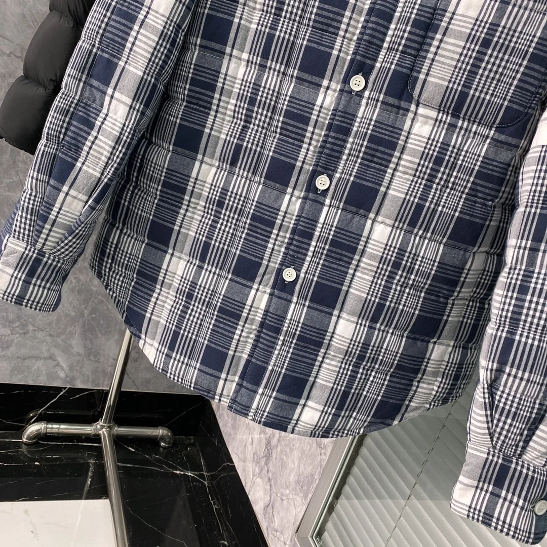 톰브라운 마드라스 4바 셔츠 자켓