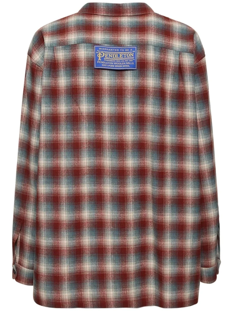 메종 마르지엘라 팬들턴 체크 울 셔츠