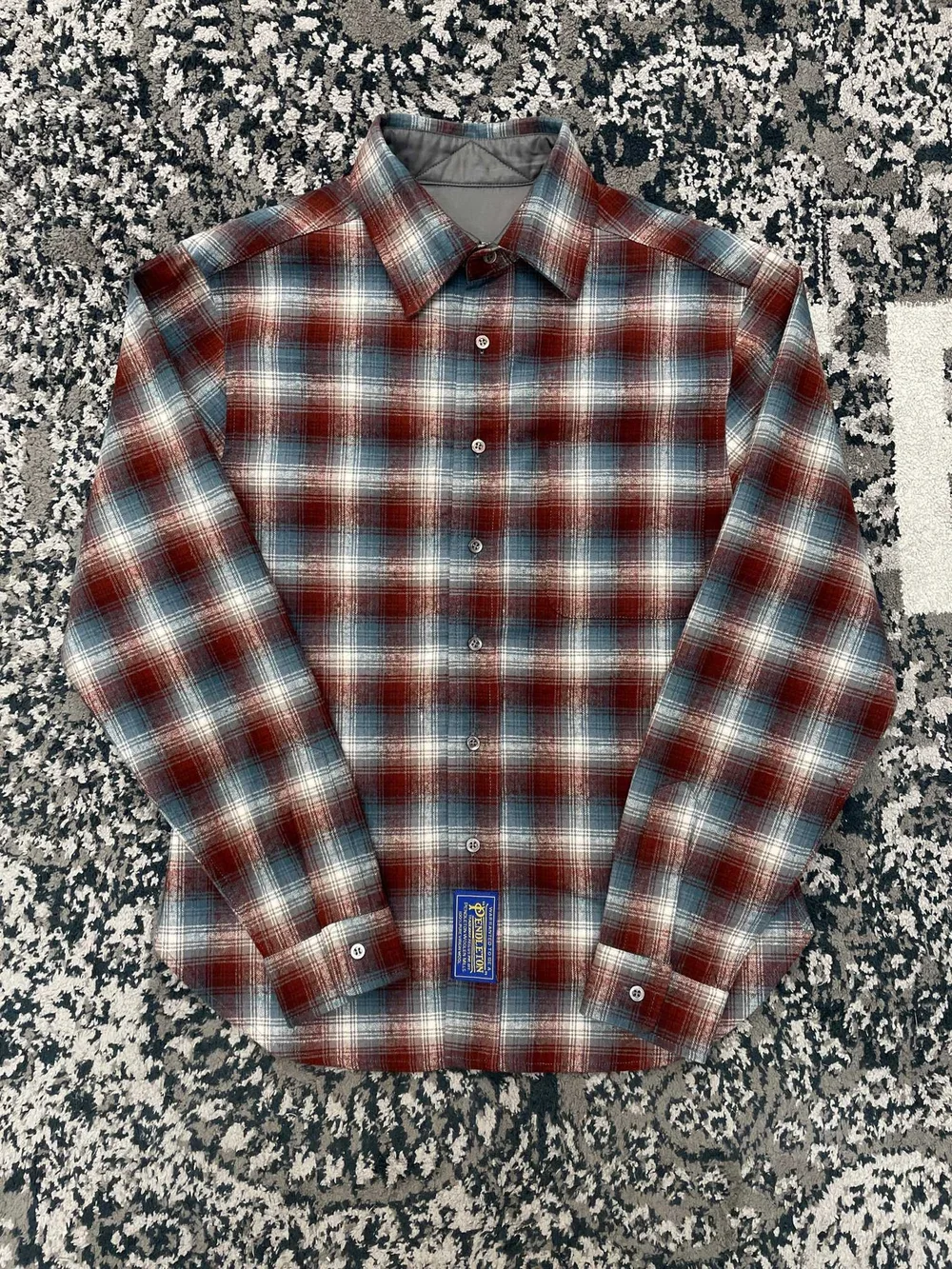 메종 마르지엘라 팬들턴 체크 울 셔츠