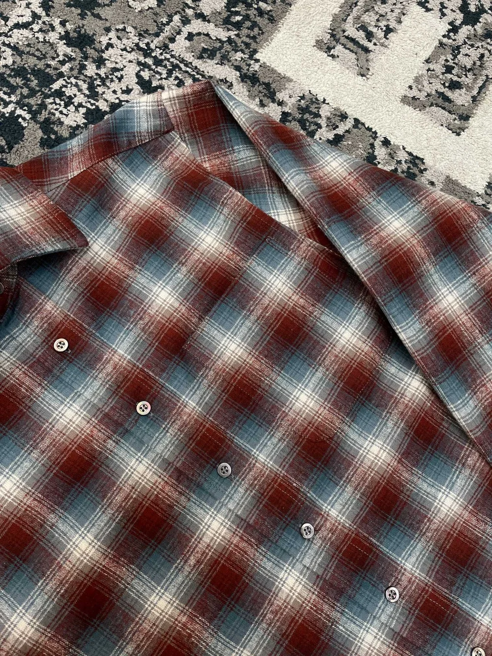 메종 마르지엘라 팬들턴 체크 울 셔츠