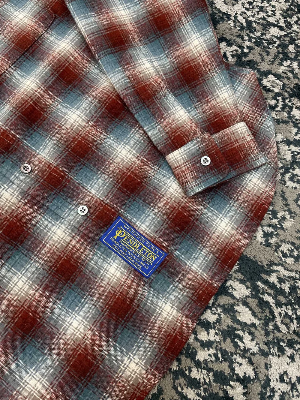 메종 마르지엘라 팬들턴 체크 울 셔츠