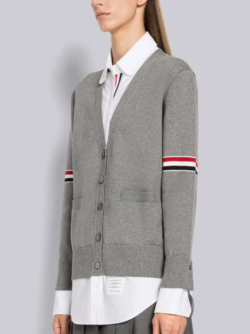 톰브라운 밀라노 스티치 옥스포드 콤보 카디건 셔츠