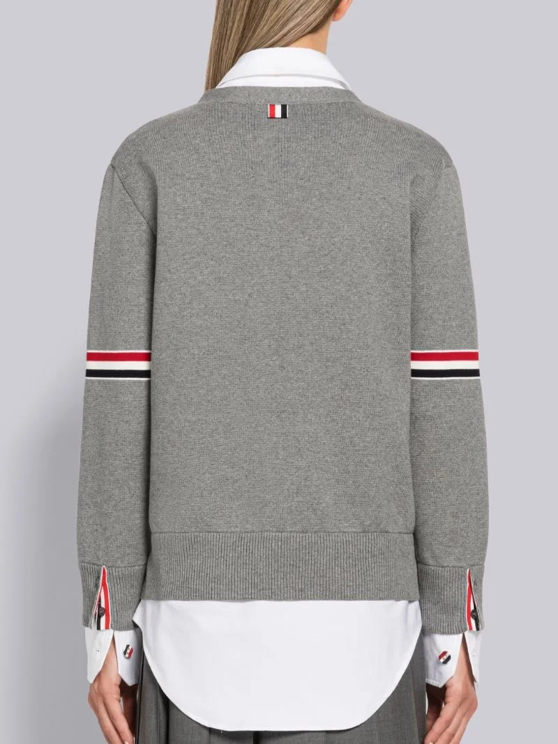 톰브라운 밀라노 스티치 옥스포드 콤보 카디건 셔츠