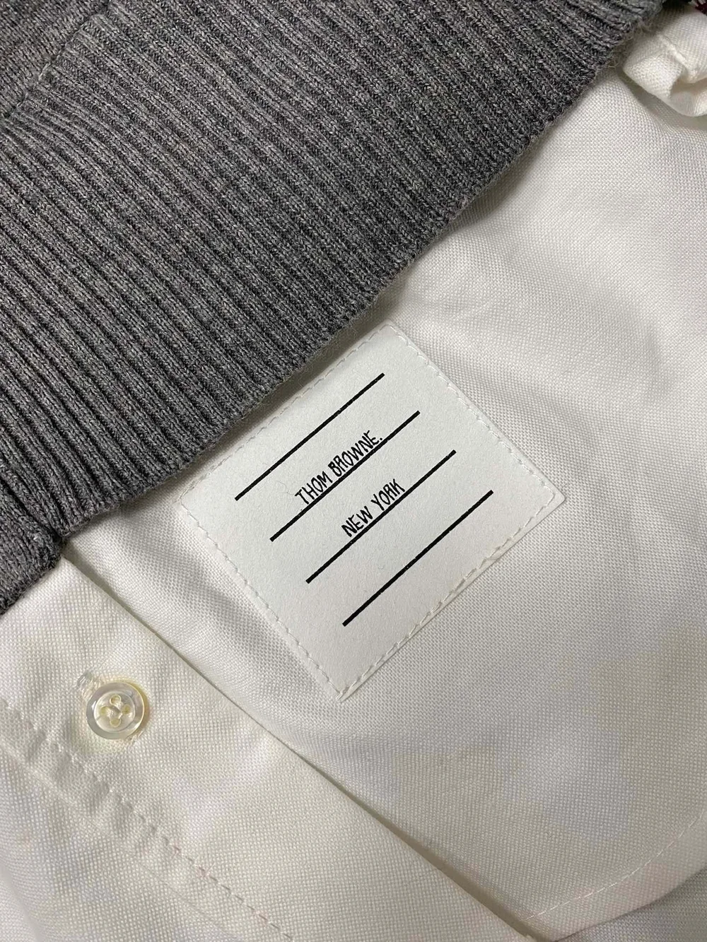 톰브라운 밀라노 스티치 옥스포드 콤보 카디건 셔츠