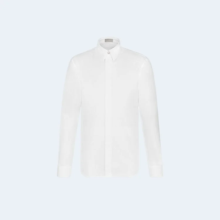 디올 오블리크 셔츠 화이트 코튼