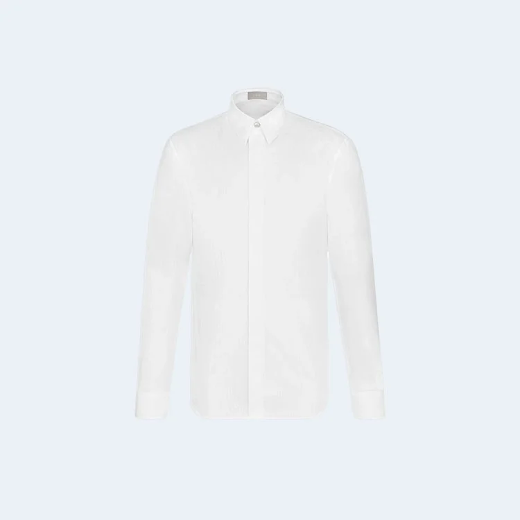 디올 오블리크 셔츠 화이트 코튼