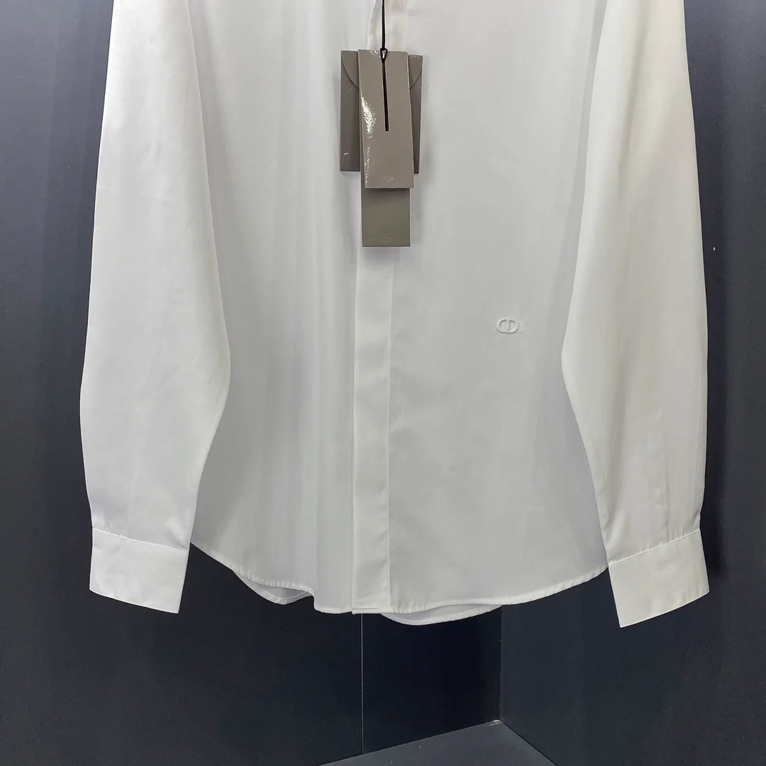 디올 오블리크 셔츠 화이트 코튼