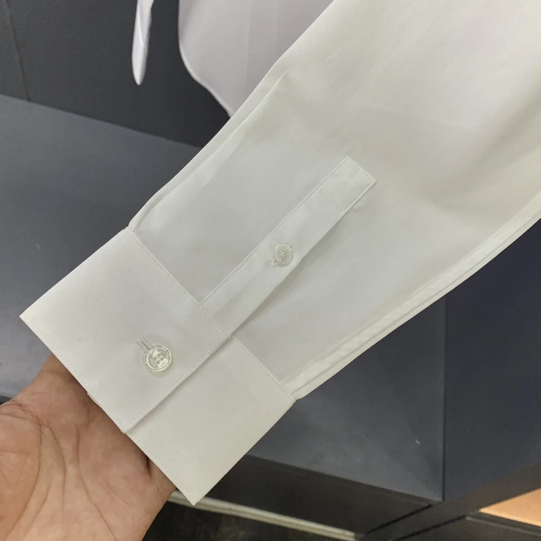 디올 오블리크 셔츠 화이트 코튼