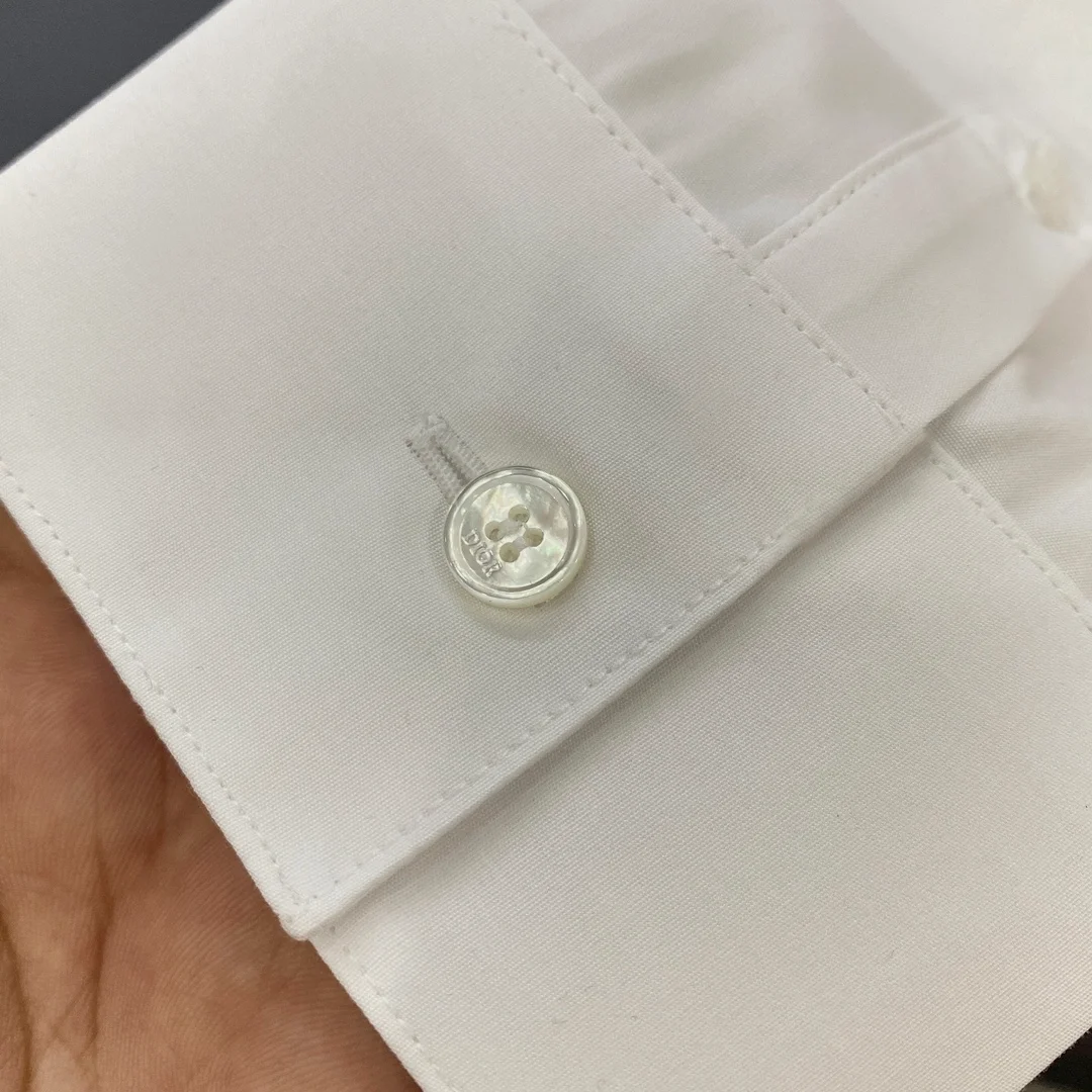 디올 오블리크 셔츠 화이트 코튼