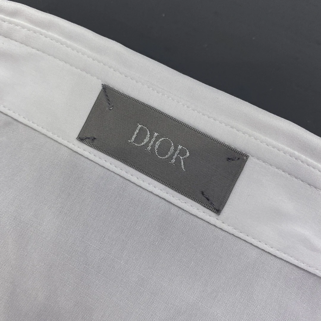 디올 오블리크 셔츠 화이트 코튼