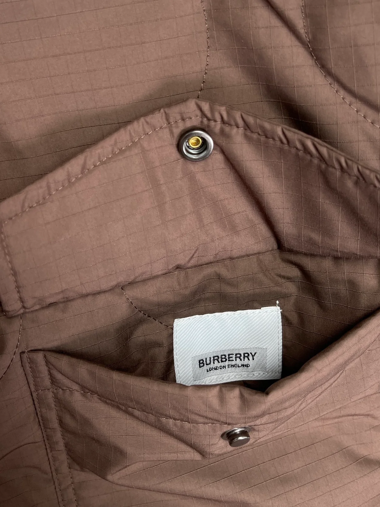 버버리 체크 퀄팅 리버시블 오버셔츠