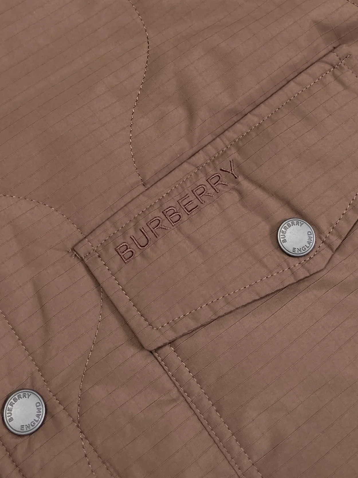 버버리 체크 퀄팅 리버시블 오버셔츠