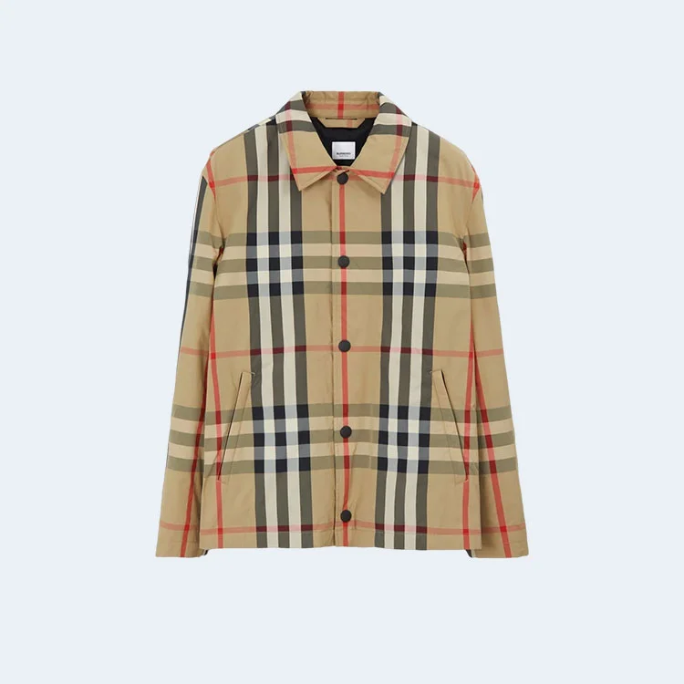 버버리 체크 나일론 코치 자켓