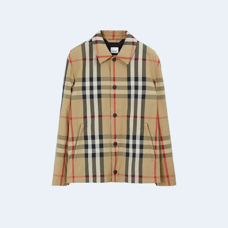 버버리 체크 나일론 코치 자켓