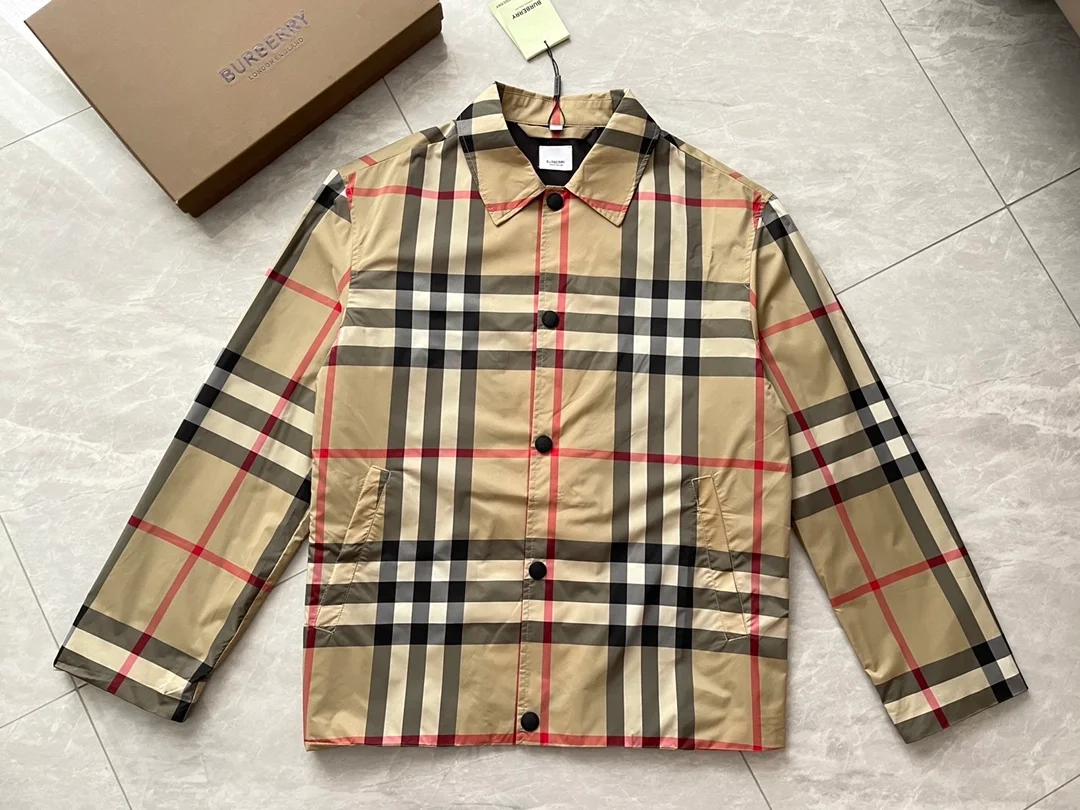 버버리 체크 나일론 코치 자켓