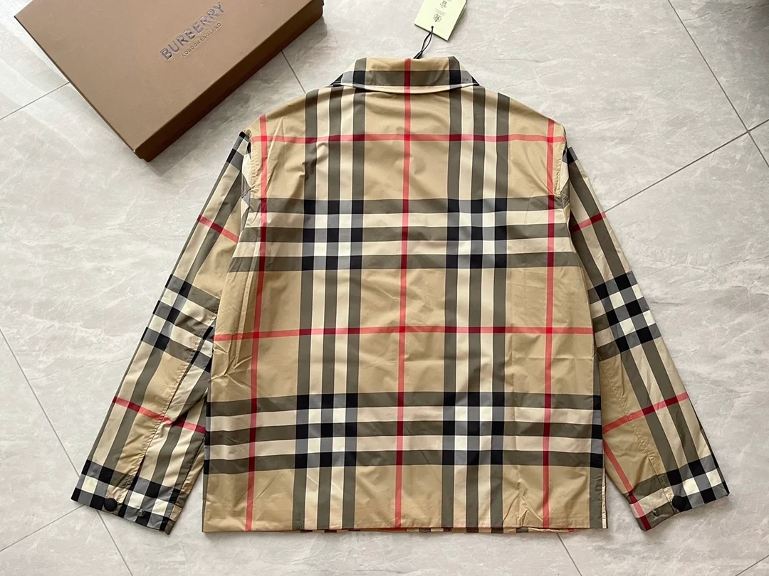 버버리 체크 나일론 코치 자켓