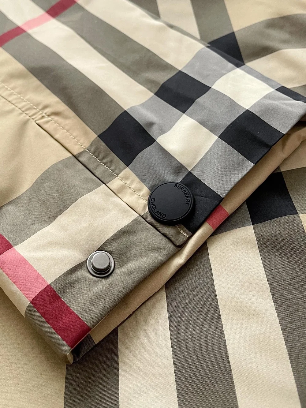 버버리 체크 나일론 코치 자켓