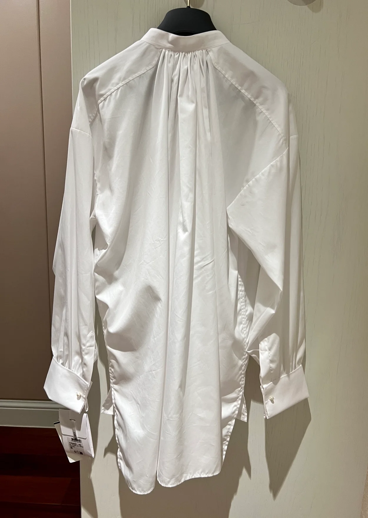 디올 화이트 코튼 포플린 블라우스