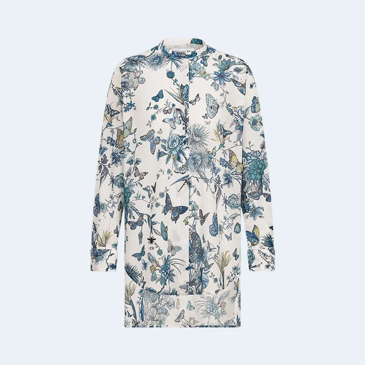 디올 토일 드 주이 플레어 블라우스