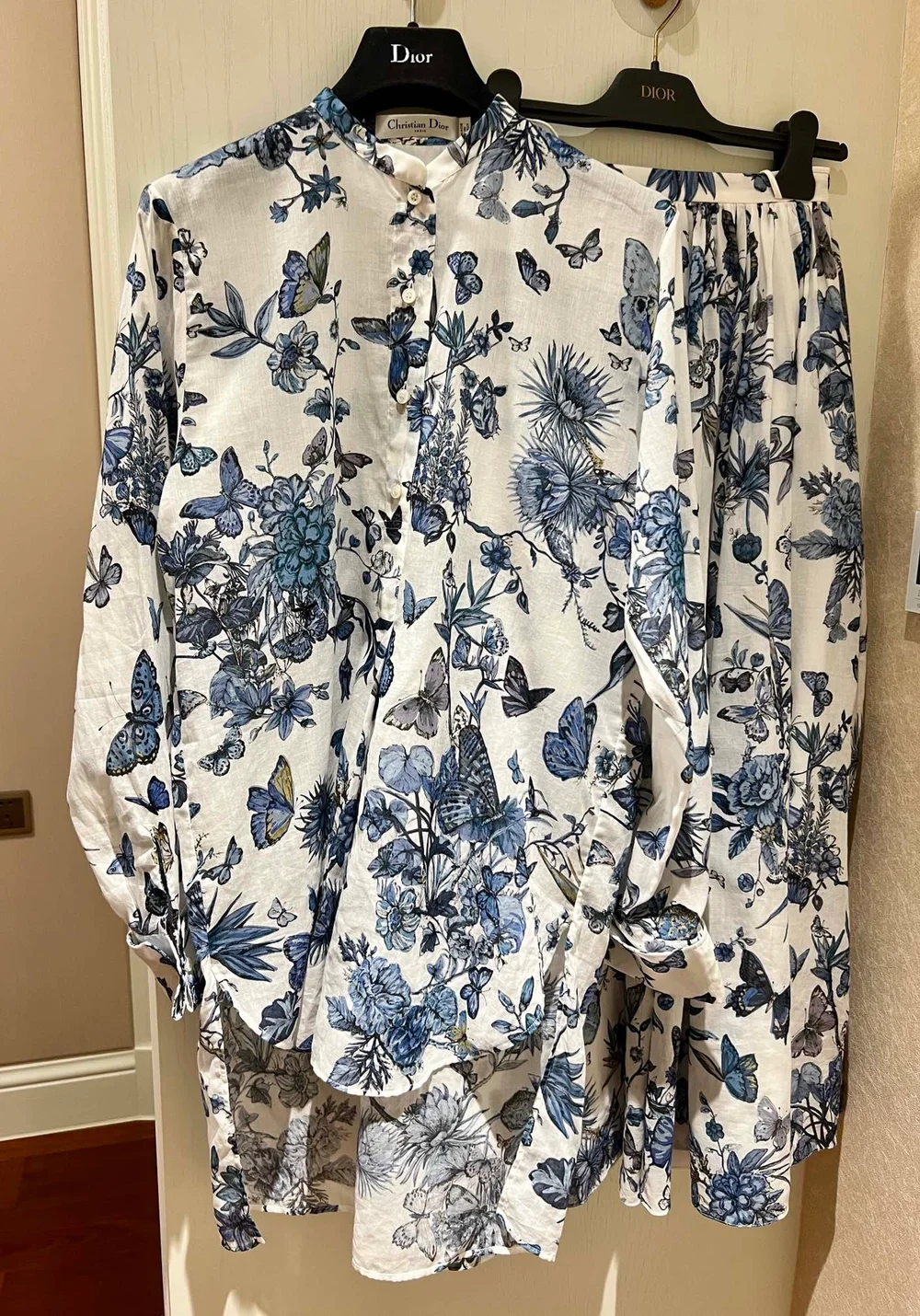 디올 토일 드 주이 플레어 블라우스