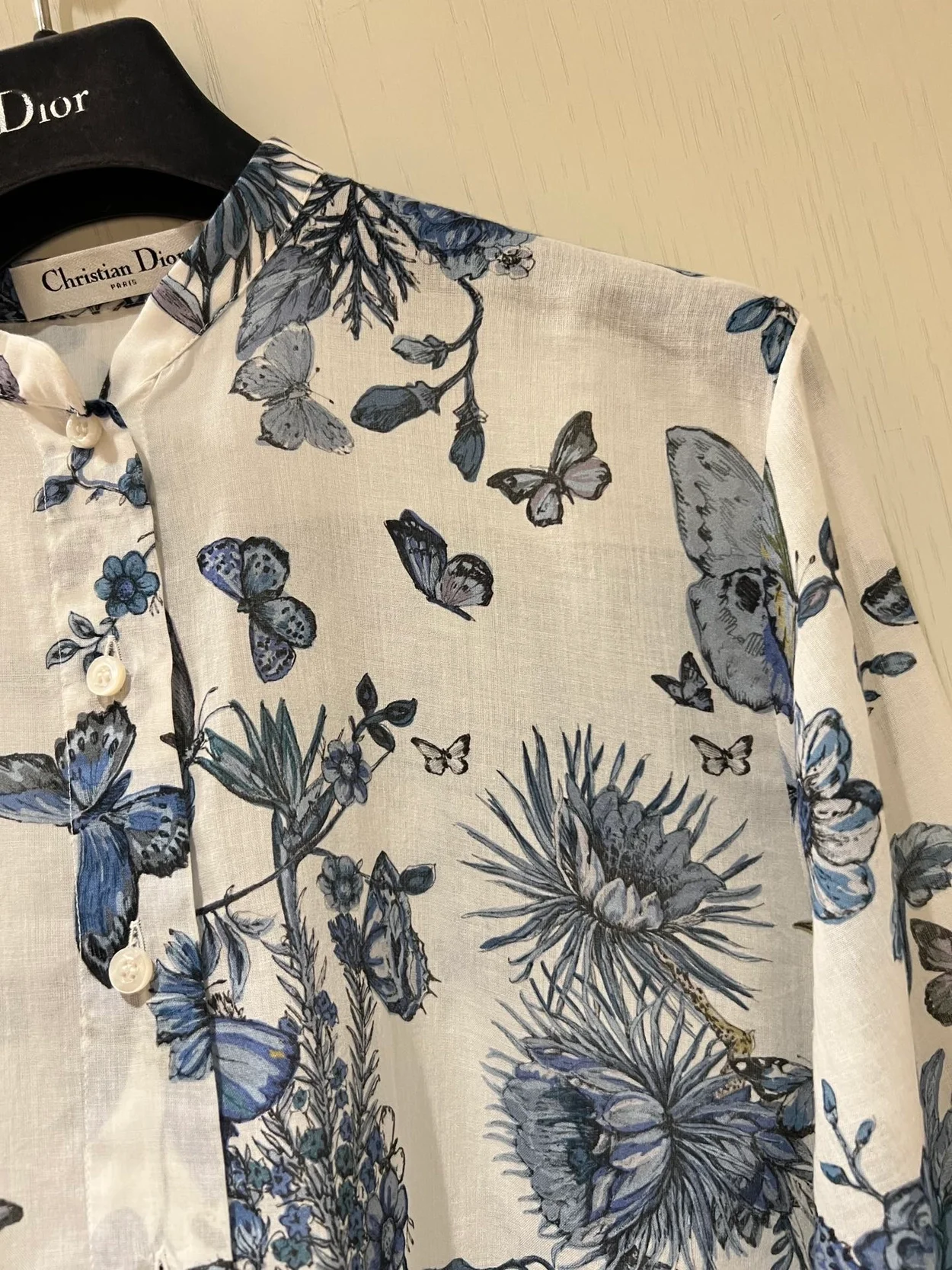 디올 토일 드 주이 플레어 블라우스