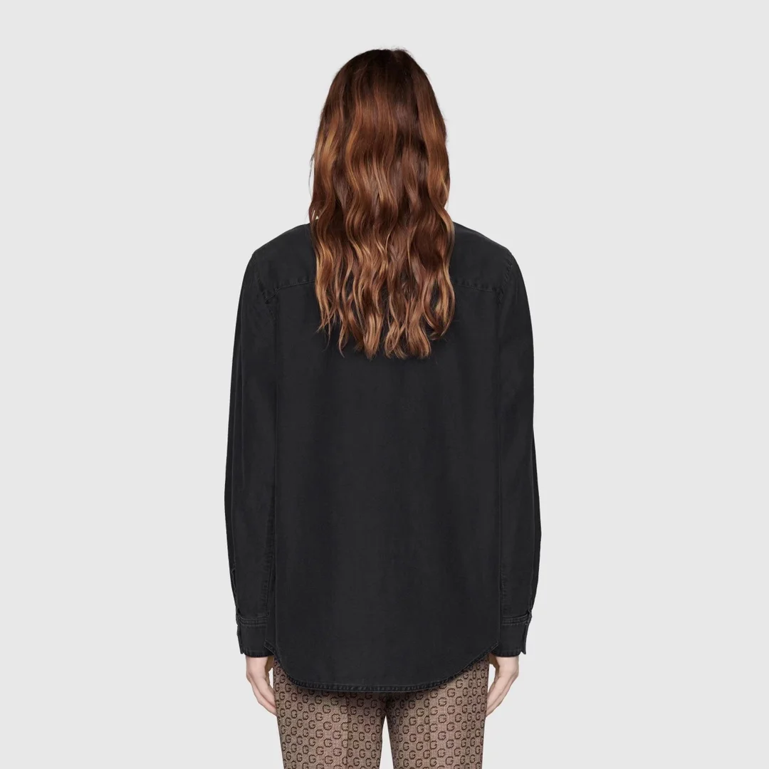 구찌 홀스빗 웹 포켓 데님 셔츠