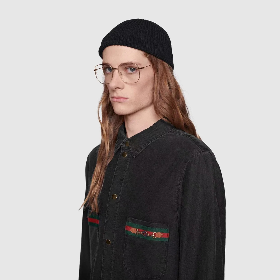 구찌 홀스빗 웹 포켓 데님 셔츠