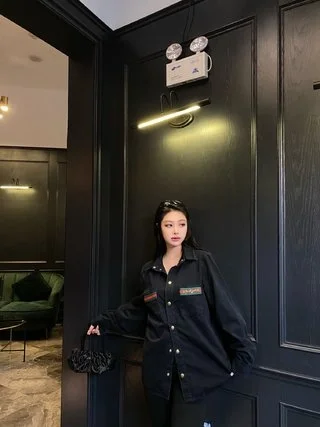 구찌 홀스빗 웹 포켓 데님 셔츠