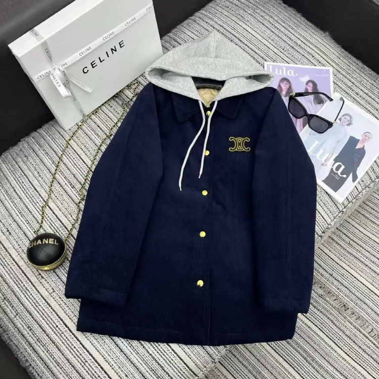 셀린느 트리옹프 카 코트 코듀로이 재킷