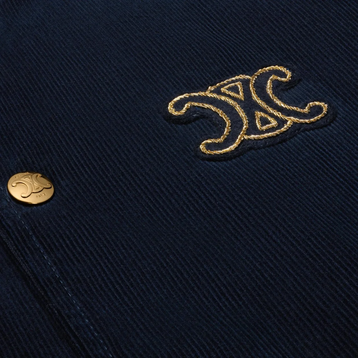 셀린느 트리옹프 카 코트 코듀로이 재킷