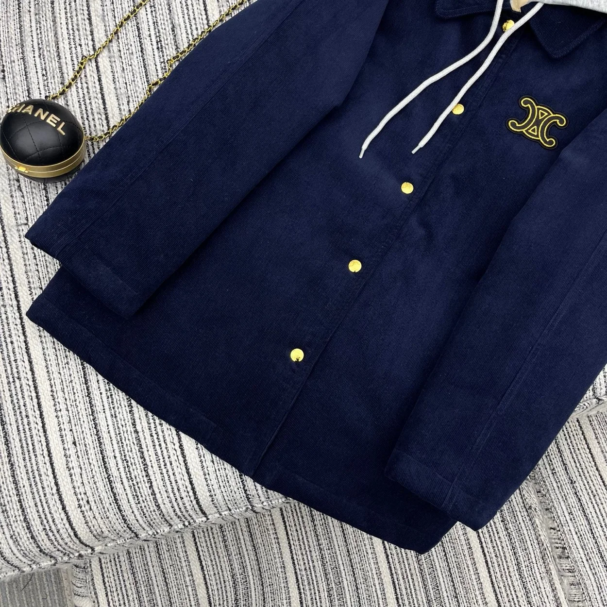 셀린느 트리옹프 카 코트 코듀로이 재킷