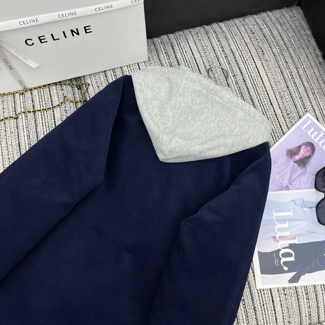 셀린느 트리옹프 카 코트 코듀로이 재킷