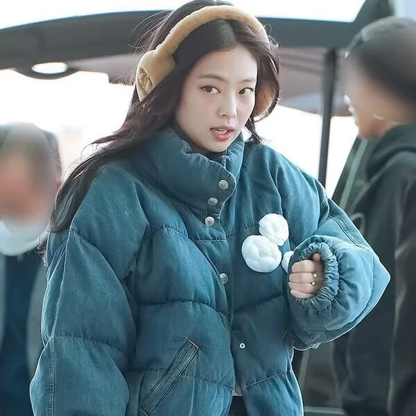 샤넬 제니 데님 패딩