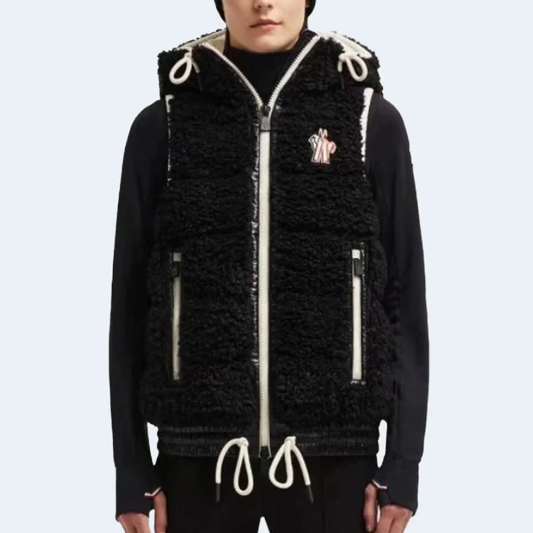 몽클레어 테디 패디드 조끼 블랙