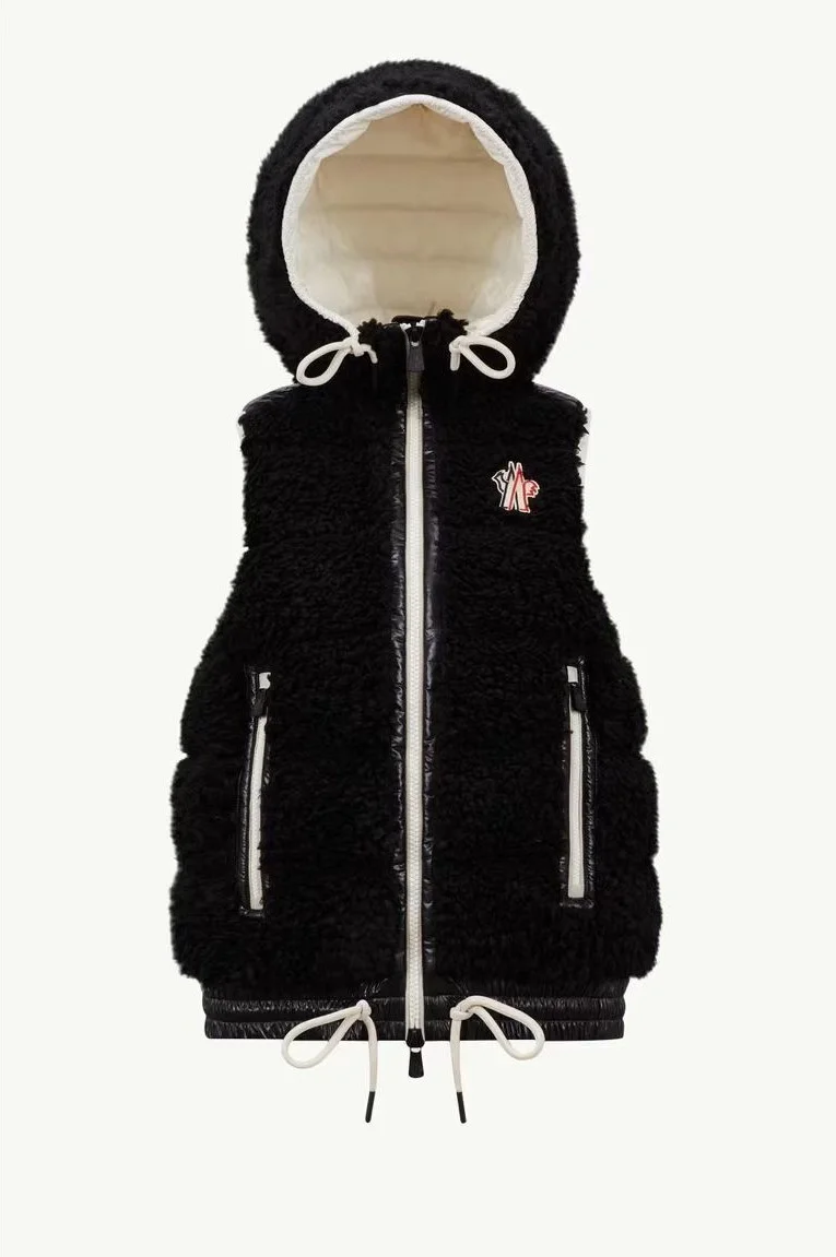 몽클레어 테디 패디드 조끼 블랙