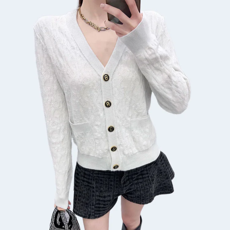 디올 오블리크 가디건 아이보리