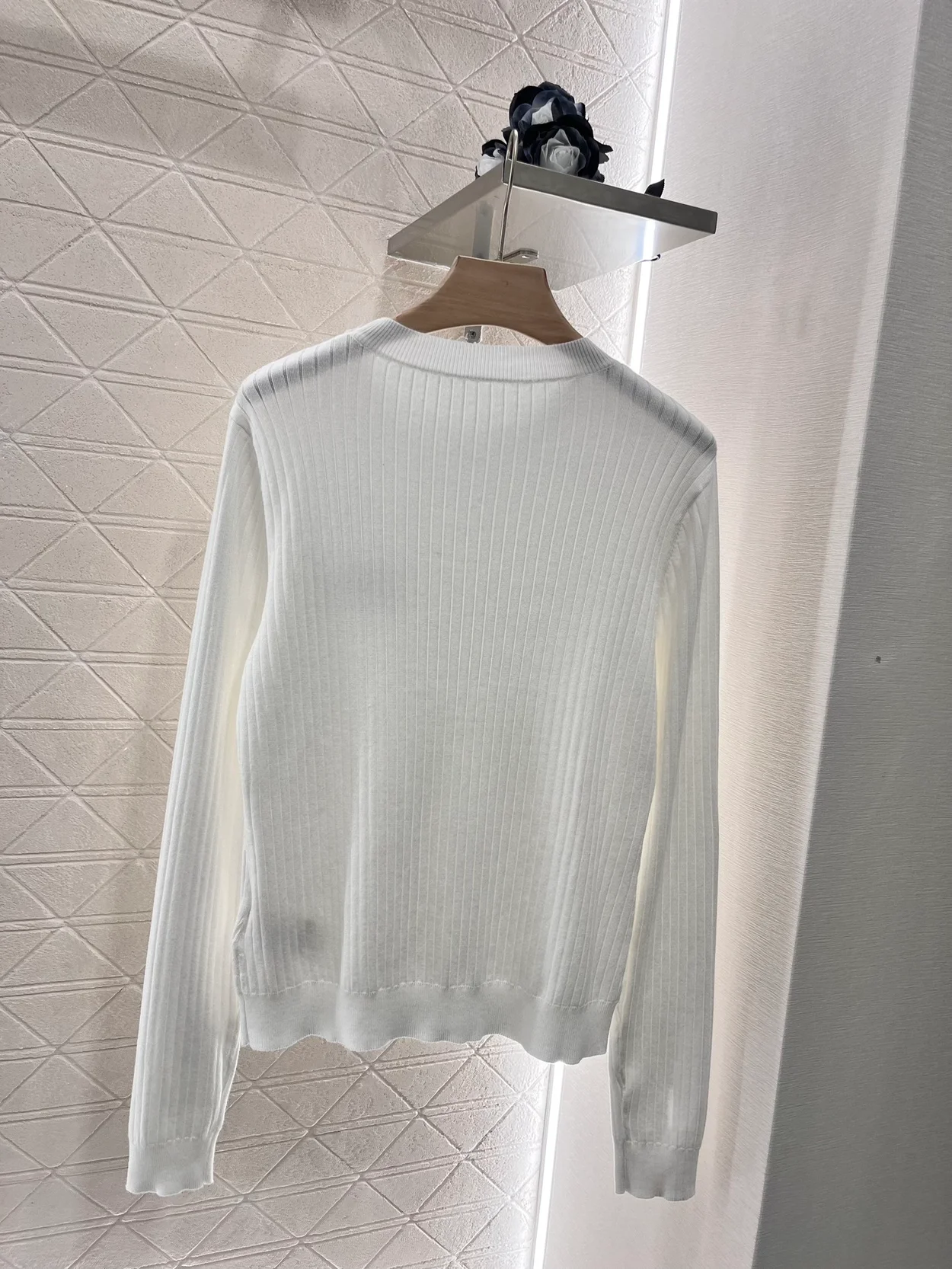 펜디 골지 니트 화이트