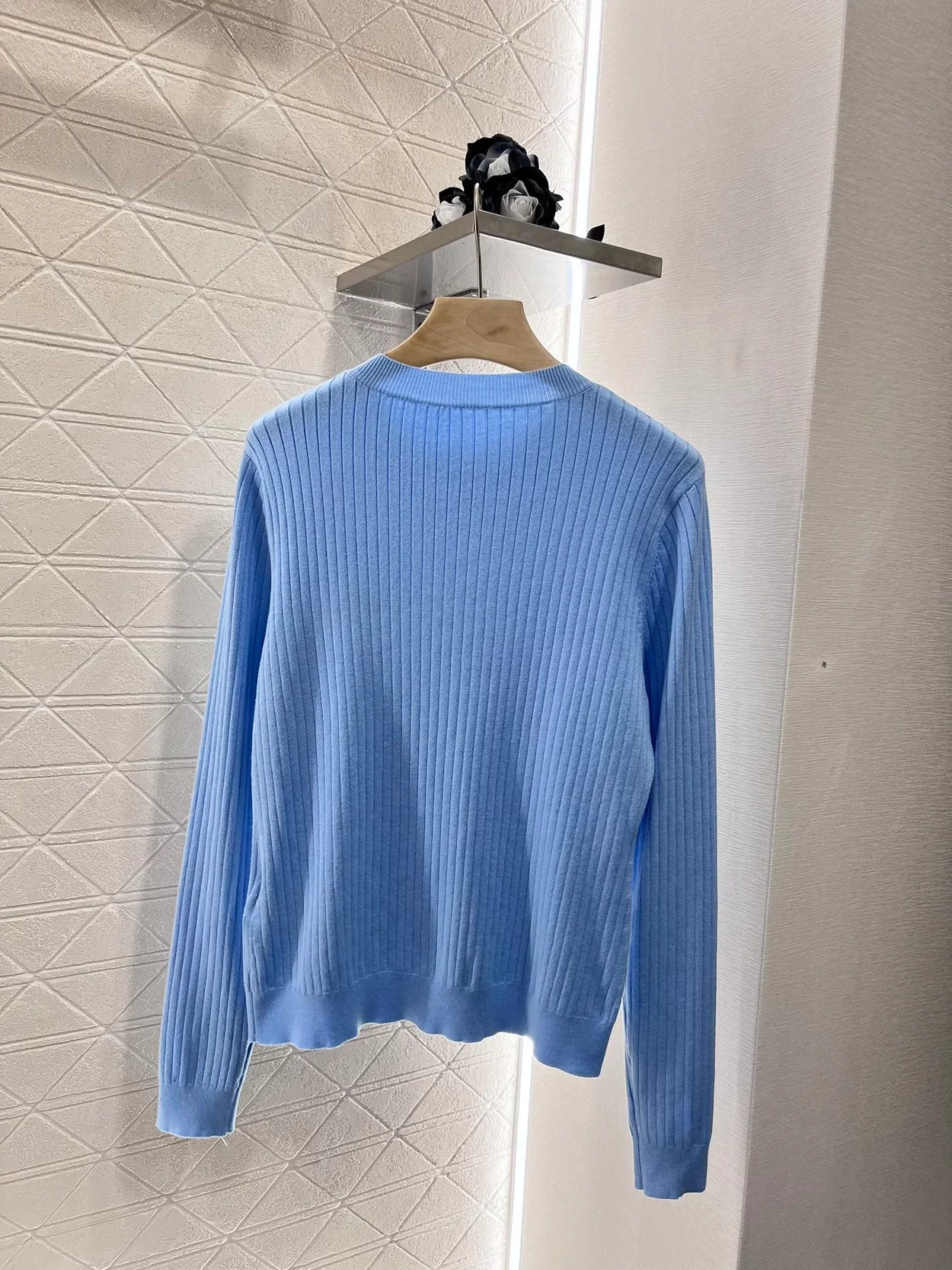 펜디 골지 니트 스카이