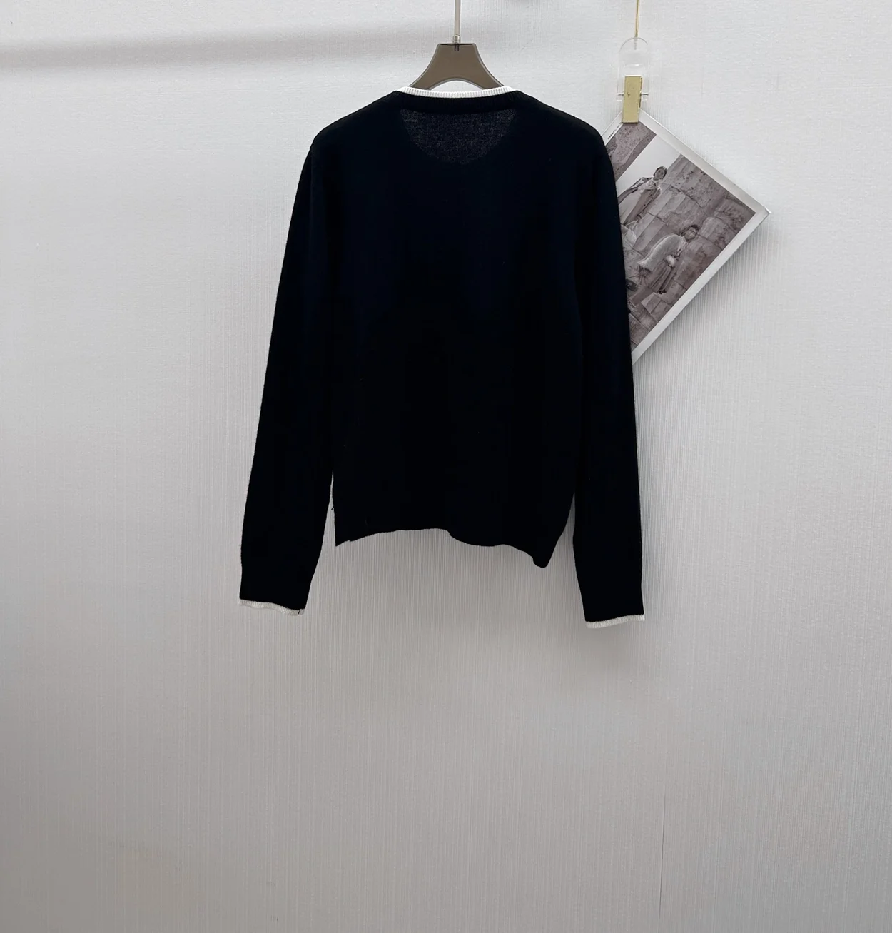 생로랑 오픈 투톤 가디건