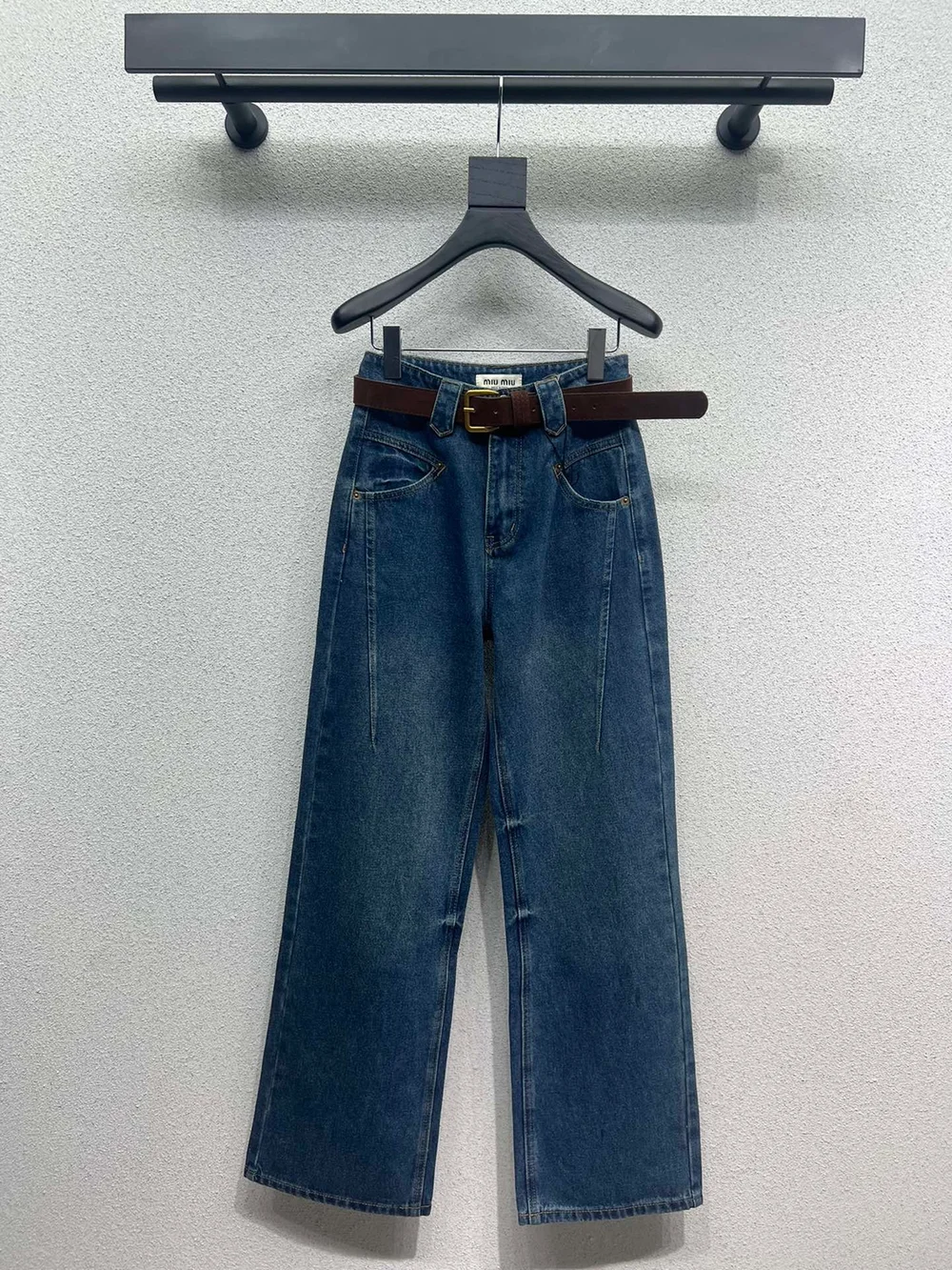 미우미우 스티치 데님 진