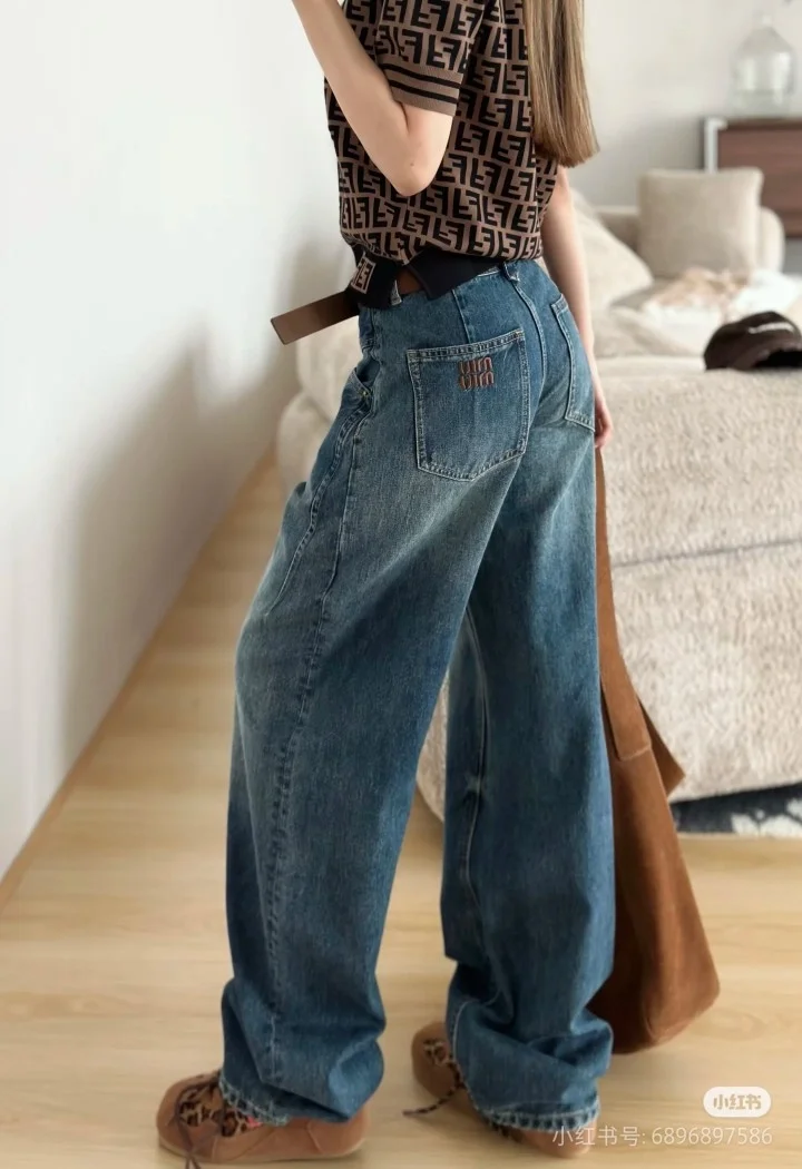 미우미우 스티치 데님 진