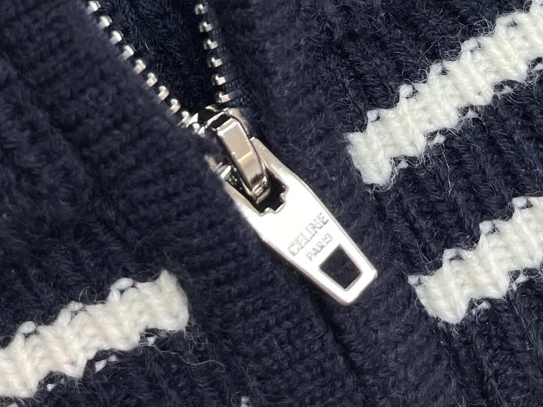 셀린느 컬리지 후드 울 스웨터 자켓