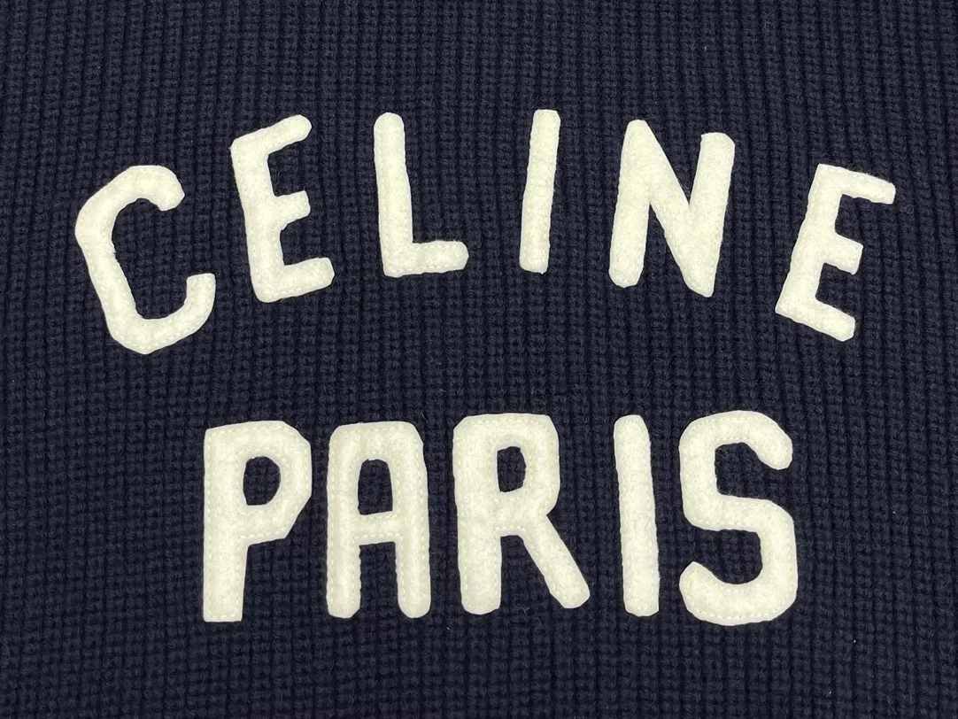 셀린느 컬리지 후드 울 스웨터 자켓